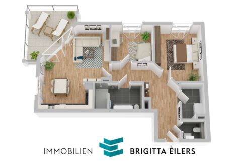 NEUBAU: Moderne 3-Zi.-Wohnung mit Terrasse & Gartenanteil sowie einem eigenen Tiefgaragenstellplatz!, 28832 Achim, Erdgeschosswohnung