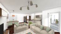 NEUBAU: Moderne 3-Zimmer-EG-Wohnung mit Terrasse & Gartenanteil, Tiefgaragen-Stellplatz möglich - Wohnzimmer