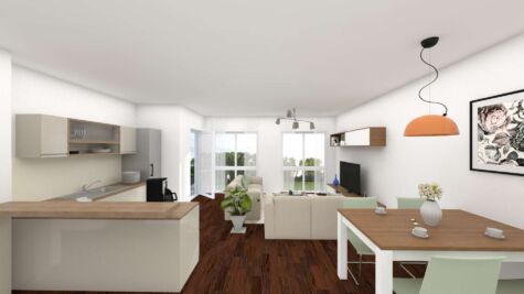 Neubau-Erstbezug! 3-Zimmer- Wohnung mit Terrasse und eigenem Garten in begehrter, wesernaher Lage, 28832 Achim, Wohnung