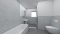 NEUBAU: Moderne 3-Zimmer-Wohnung mit Vollbad, Gäste-WC & Balkon, Tiefgaragen-Stellplatz möglich - Badezimmer