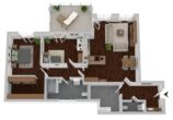 NEUBAU: Moderne 3-Zimmer-Wohnung mit Bad, Gäste-WC & Balkon, Tiefgaragen-Stellplatz möglich - Grundriss