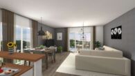Wohnzimmer - Moderne 2-Zimmer-Eigentumswohnung mit hervorragender Energetik, Terrasse und pflegeleichtem Garten!
